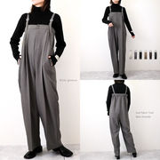 ◎再入荷◎【2024新作】スーツ地ツイル　ベア　サロペット(32301)