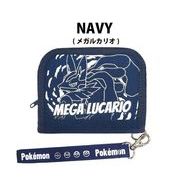 ★【即納】POKEMON　ポケットモンスター ラウンドウォレット メガルカリオ　ネイビー　PM-4532-NVY