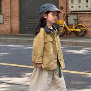 2025秋※ZR☆男女兼用 切替レザー風ウォッシュジャケット ミドル丈コート