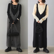 2025年INS 秋新作  　韓国風    気質    chic 韓国ファッション   ニット  ベスト  ロングワンピース