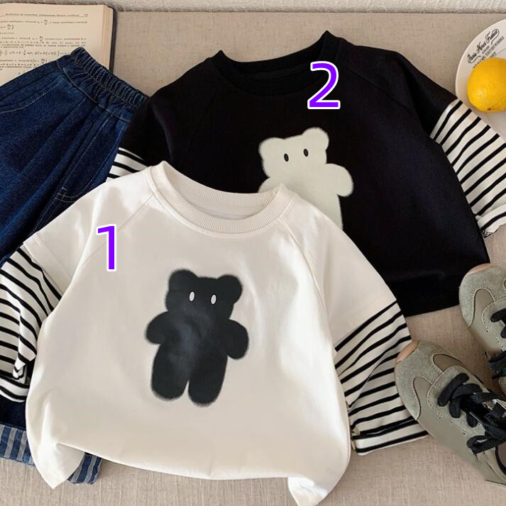 2025」子供服☆トップス☆Tシャツ☆韓国風子供服☆2色80cm