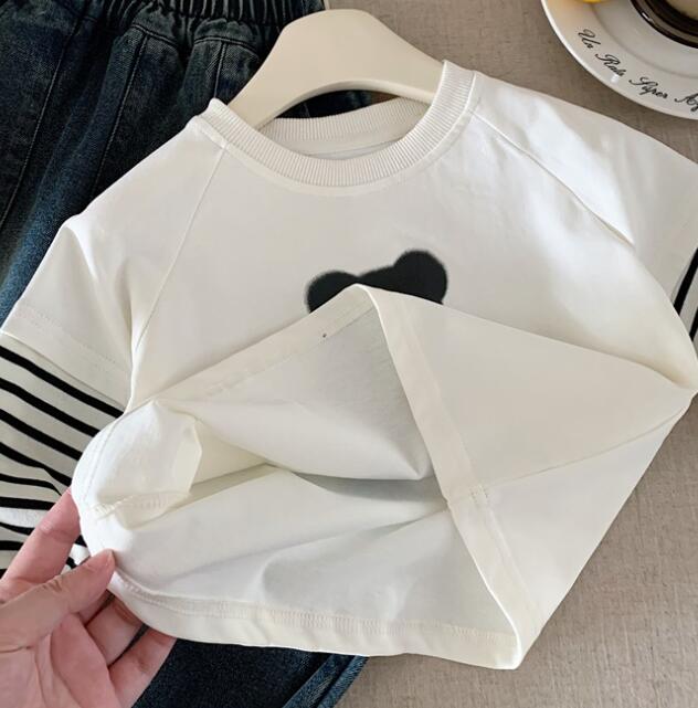 2025」子供服☆トップス☆Tシャツ☆韓国風子供服☆2色80cm