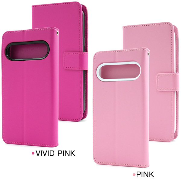 Google Pixel 10/10 Pro用】カラーレザー手帳型ケース（ピクセル