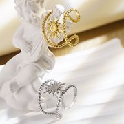 ステンレス製　リング　指輪　オープンタイプ　星願リング　レディースリング