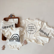 ins 夏新作　ベビー服　英字　プリント　ロンパース　新生児　カバーオール　可愛い　子供服　出産祝い