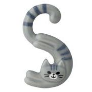 猫のイニシャル箸置き　Ｓ　//お土産　アニマル　動物　インテリア　ギフト