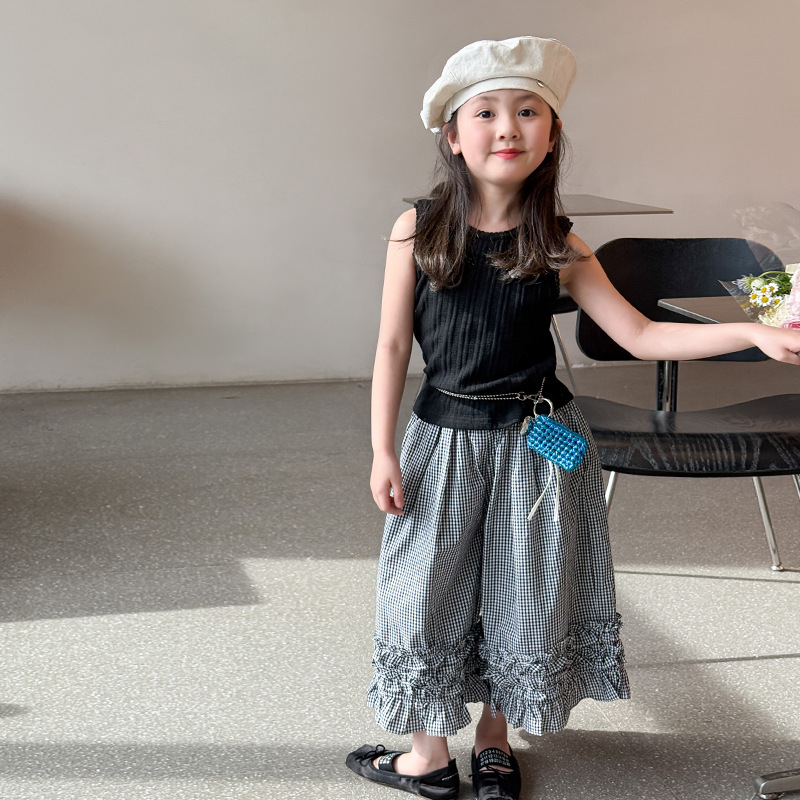 2025★夏新作★韓国風ベビー服★トップス★ズボン★80cm～150cm 2色