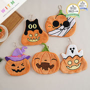 ハロウィン 手拭き タオル カボチャ キッチンタオル ループ付き 肌に優しい Halloween限定