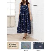 オリジナルデザインが輝る♪インド綿ワンピース「CUA COLLECTION JG002」