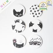猫柄 コースター ねこ 下敷き カップパッド ネコ インテリア  断熱マット 雑貨 セラミックス 可愛い