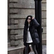 2025秋冬 ミッドロング パフコート ダウンコットン 厚手 多シーン対応