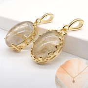 ゴールドルチル ブラジル産 オーバル 天然石 パワーストーン ステンレス 金属アレルギー対応