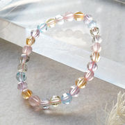 MIXストーン ラダーカット ブレスレット 約7mm 天然石 パワーストーン 癒し お守り ギフト