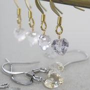 天然石 ピアス 6mm ハートカット サージカルステンレス フック型 レディース アクセサリー