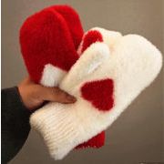 手袋 グローブ ミトン 毛糸 裏起毛 保温