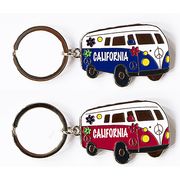 【初回送料無料】メタル キーリング カリフォルニア ヒッピー バス SS-KR-3900700