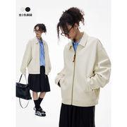 メンズ 秋新作 エアレイヤー ショートジャケット アメリカンミニマル ジップアップ ワークアウター★全2色