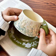 フェリシアの花 陶器カップ&ソーサー 優雅なデザイン レトロな雰囲気