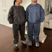 2025秋冬※SQ☆男女児刺繍ロゴスウェットセットアップ