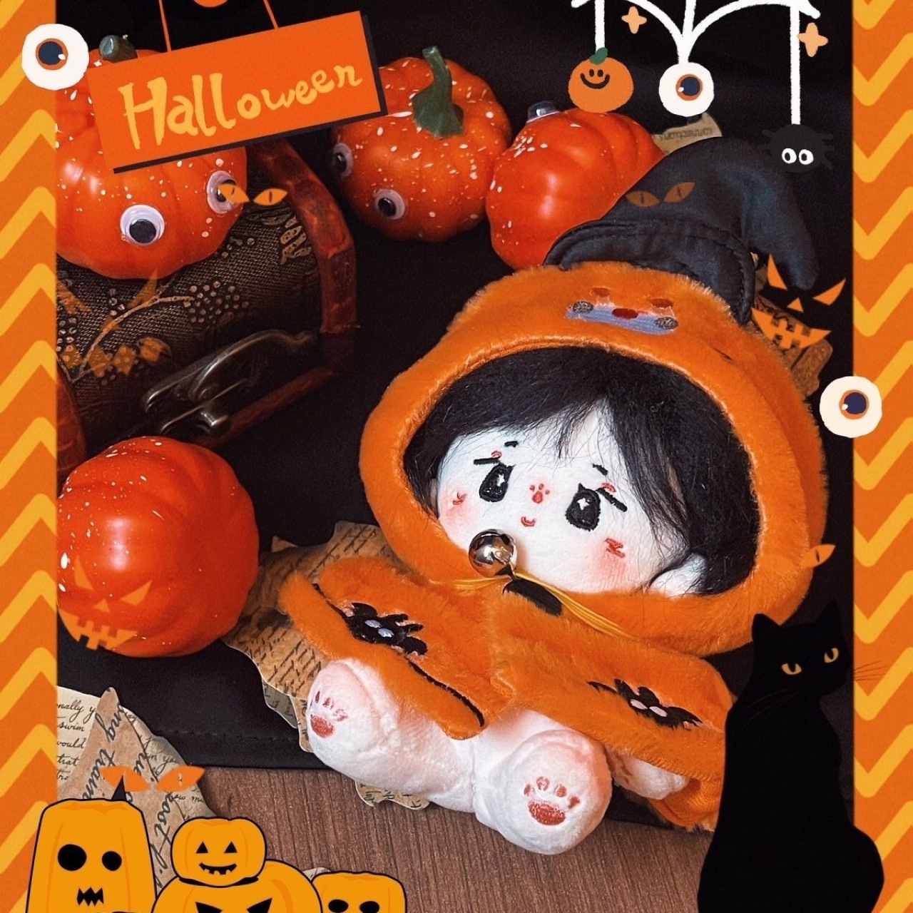 【自注生産】ちびぐるみ　ぬい服　着ぐるみ　10cm スタイ　ハロウィン 自注生産】ちびぐるみ ぬい服 着ぐるみ 10cm スタイ ハロウィン 自注