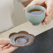 創意カップマット★断熱防熱★茶碗受け★茶道具★ぶひん★銅製カップマット