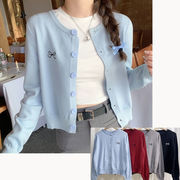 ニット カーディガン レディース 薄手 アウター トップス ショート丈 羽織り 肩掛け 春 秋