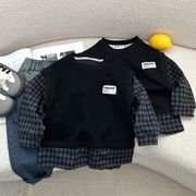 秋冬新作  キッズ プルオーバー 男の子シャツ　カジュアル重ね着風   ベストトップス 大人気韓国風子供服LF