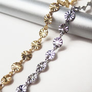 【SUS304 ステンレス製】切り売り サンバーストコイン連結チェーン 金属アレルギー対応 変色しにくい