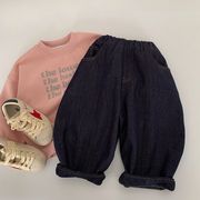 2025秋冬※MAI☆キッズ 裏起毛デニムパンツ 冬用 ゆったり防寒 おしゃれ