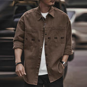 2025春秋新作 メンズ 男 トップス 長袖   シャツ ブラウス コート アウター