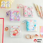 透明3リングアルバム PVCバインダー DIY手帳 ミニカード収納ブック