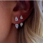 ダブルクリスタルピアス