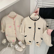 2025秋冬※ベビーニットロンパース 女の子秋冬お出かけ服