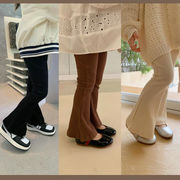 2025秋冬※SEC☆女の子リブフレアパンツ ストレッチボトム