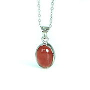 ロードクロサイト インカローズ ハイクオリティー シルバー プチペンダント