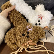 子犬風ふわふわ耳あて レディース 可愛いデザイン 防寒イヤーマフ