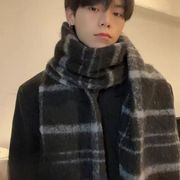 メンズ・カップル兼用冬季 両面カシミア調スカーフ（高級感 ミドルロング） 2色