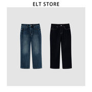 プレミアム品質　ヴィンテージ ミドライズ ストレートジーンズ