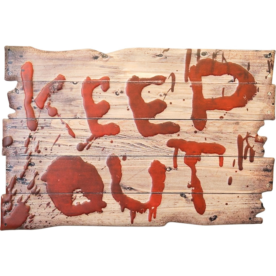 アンティークエンボスプレート KEEP OUT★