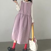 今季マストバイ   気質    スウィート  レース  シャツ+ベスト  ルーズ  ワンピース