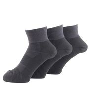 ASHITOMO WORKING SOCKS ムレ対策ソックス 先丸ショート25-27cm3足組ダーク SWMS-D13
