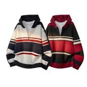 秋冬トップス メンズ ニット セーター ブラウス ボーダー