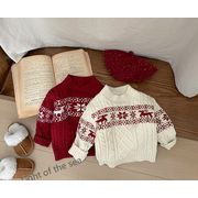 2025新作韓国子供服 ベビー服  キッズ 男の子  厚手の ニット トップス  2色 73cm-110cm
