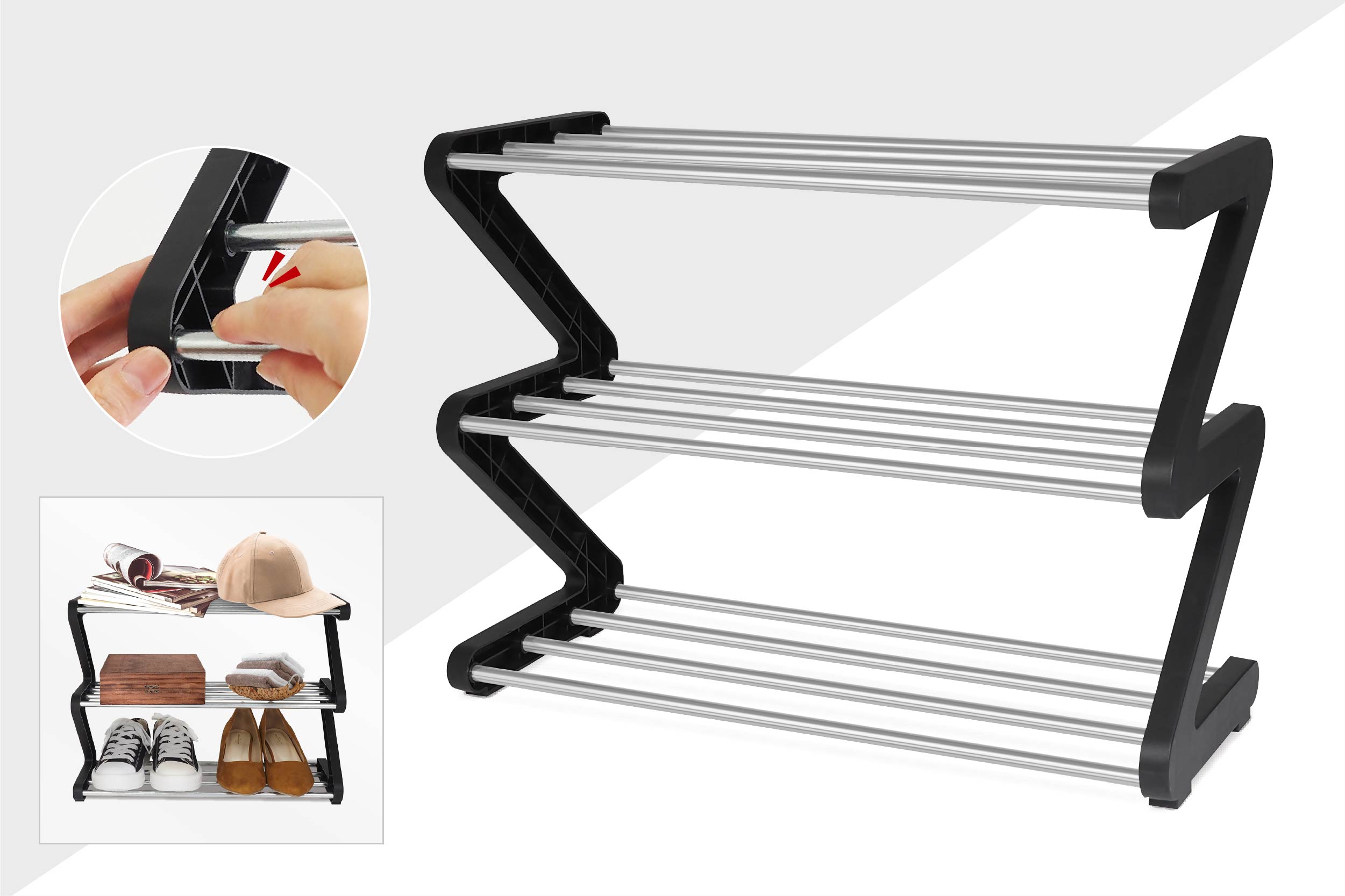 HAC3892　3段マルチスチールラック