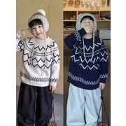 2025秋冬新作DC　子供服　キッズ　男の子　厚手　セーター　プルオーバー　2色　90～140cm