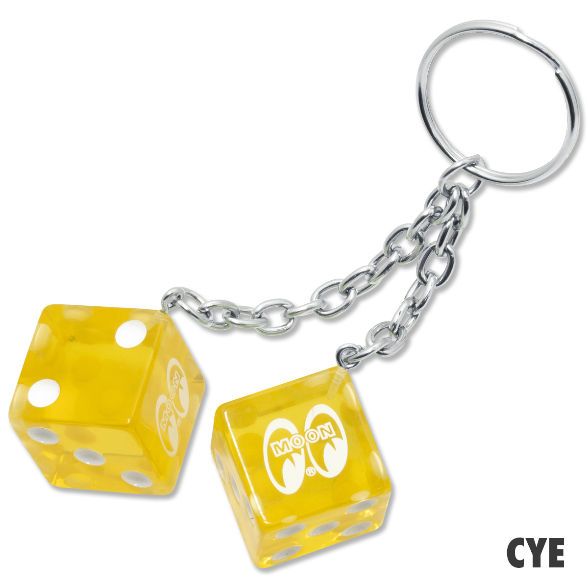 ムーンアイズ ツイン ダイス キーリング TWIN DICE クリア 蓄光