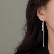 2色通勤用ピアス、気質イヤリング、 ポストsilver925 、ファッションアクセサリー、金属アレルギー対応