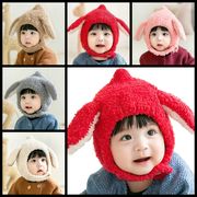 ★秋冬新作★韓国風子供服★ベビー帽子 あったか ニットキャップ 防風 イヤーフラップ付き 毛糸帽 帽子