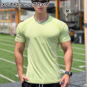 無地 シンプル ワンポイント Tシャツ メンズ 半袖 スポーツ ウェア ボディビルディング 筋トレ