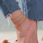 サージカルステンレスアンクレット　アクセサリー　デザイン　金属アレルギー対応　18kコーティング